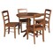 International Concepts 36 in. Round Top Pedestal Dining Table with 4 Madrid LadderBack Chairs - 5 Piece Dining Set K42-36RT-27B-C2-4 - alternate 3